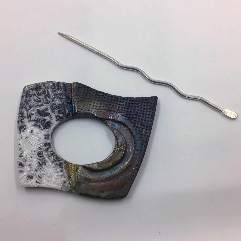 Raku-Fired Clay Bun Holder